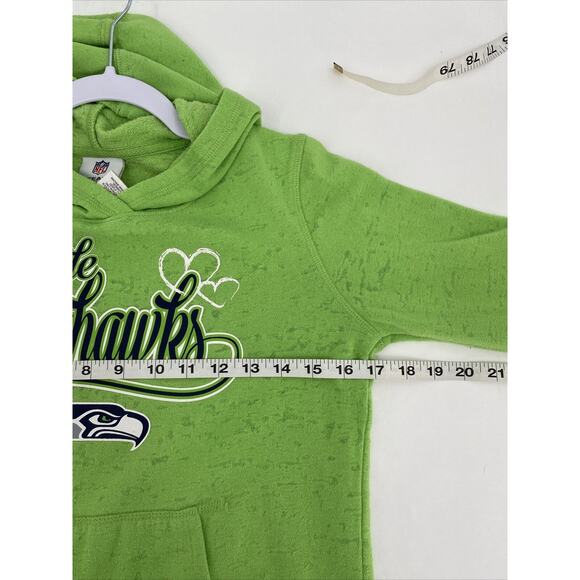 Team Apparel Girls NFL Seattle Seahawks Pullover Hoodie Sweatshirt Green Size 14 - Picture 7 of 7